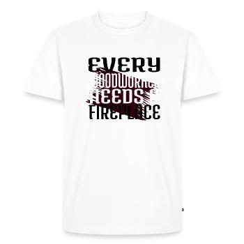 carpenter funny tree feller - Men's Premium Organic T-Shirt - white - Front - Nico (187cm)