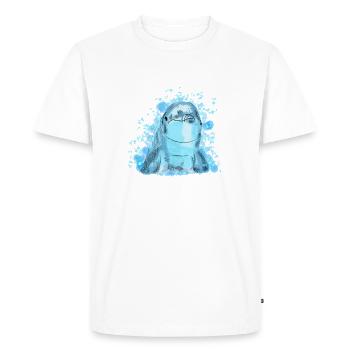 Dolphin - Men's Premium Organic T-Shirt - white - Front - Nico (187cm)