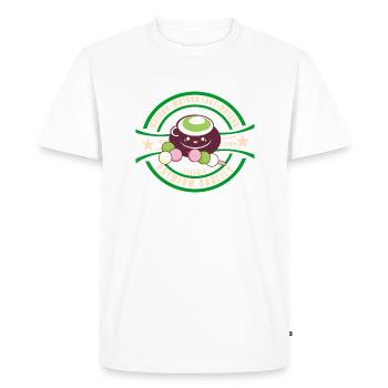Japan - Matcha - Men's Premium Organic T-Shirt - white - Front - Nico (187cm)