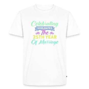 25th Wedding Anniversary Couple Design 25 Years of Marriage - Men's Premium Organic T-Shirt - white - Front - Nico (187cm)