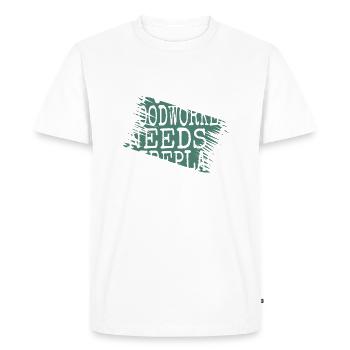 cutter charpentier drôle tshirts drôle citation - T-shirt Premium bio Homme - blanc - Devant - Nico (187cm)