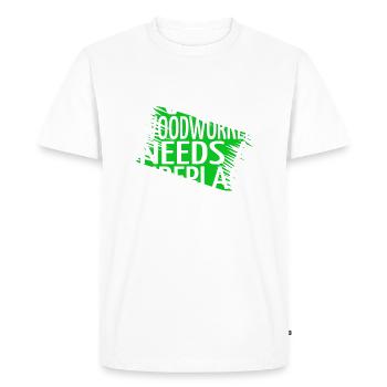 men a carpenters prayer tshirts happy cutter - Men's Premium Organic T-Shirt - white - Front - Nico (187cm)