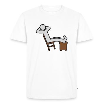 Man rests - Men's Premium Organic T-Shirt - white - Front - Nico (187cm)