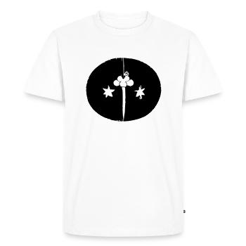 Soleil Lune Mosaïque Astrologie Symbole Vecteur 07 - T-shirt Premium bio Homme - blanc - Devant - Nico (187cm)