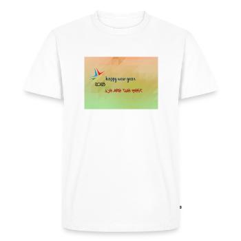Arthin nouvel an - T-shirt Premium bio Homme - blanc - Devant - Nico (187cm)