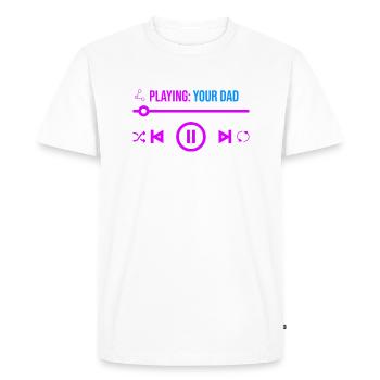 Playing your dad - Men's Premium Organic T-Shirt - white - Front - Nico (187cm)