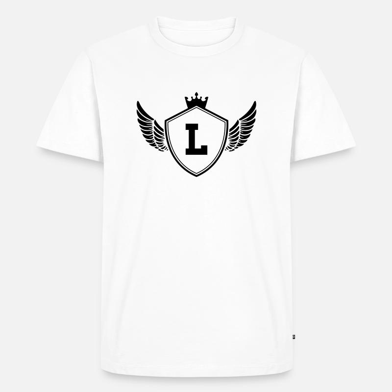 wappen L - Männer Premium Bio T-Shirt - Weiß