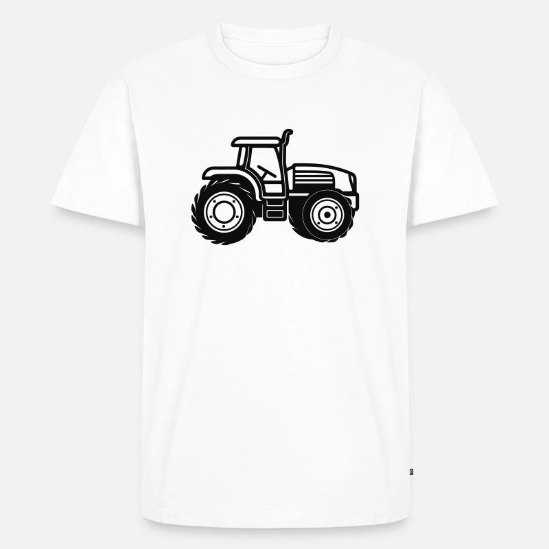 Traktor - Männer Premium Bio T-Shirt - Weiß
