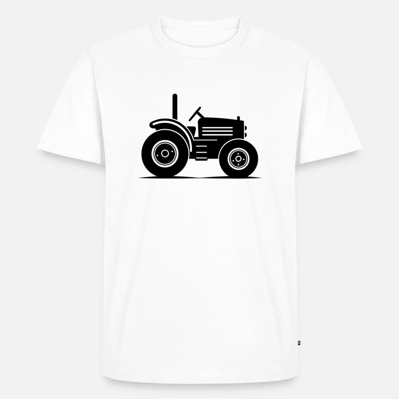 Traktor - Männer Premium Bio T-Shirt - Weiß