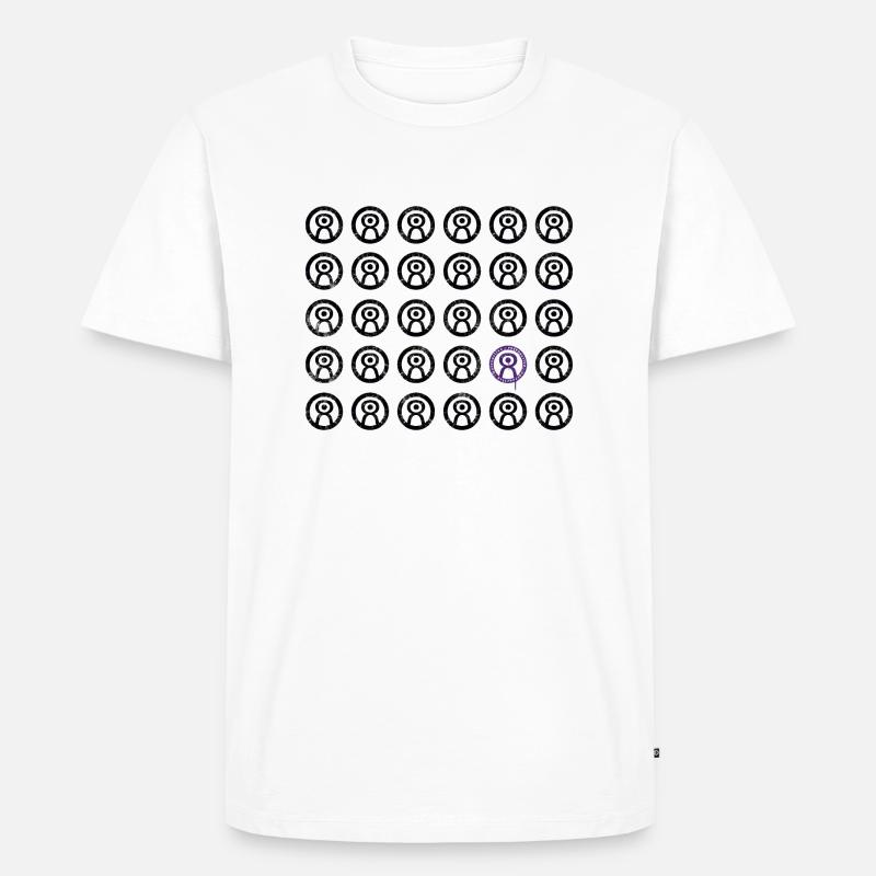 retroactive - only logo | BLACK EDITION - Männer Premium Bio T-Shirt - Weiß