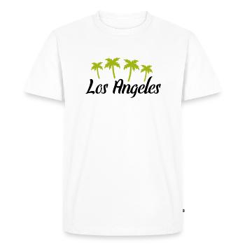 Los Angeles - T-shirt Premium bio Homme - blanc - Devant - Nico (187cm)