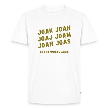 Ja in het West-Vlaams dialect - Men's Premium Organic T-Shirt - white - Front - Nico (187cm)
