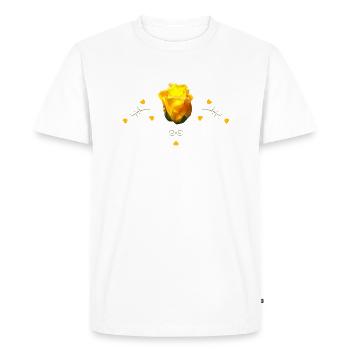 Roses Rose jaune - T-shirt Premium bio Homme - blanc - Devant - Nico (187cm)