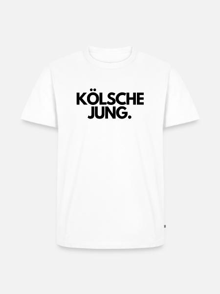 KÖLSCHE JUNG. - Männer Premium Bio T-Shirt - Weiß
