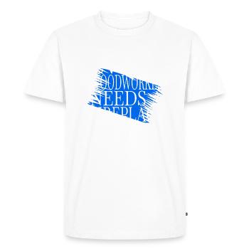 Casque de sécurité de menuiserie Best - T-shirt Premium bio Homme - blanc - Devant - Nico (187cm)
