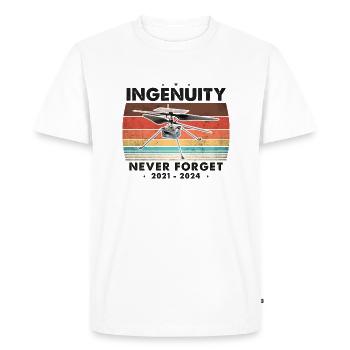 Ingenuity Never Forget - 2021 2024 - Men's Premium Organic T-Shirt - white - Front - Nico (187cm)