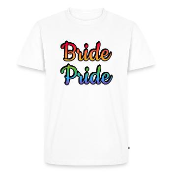 Bride Pride rainbow gay pride lesbian couple - Men's Premium Organic T-Shirt - white - Front - Nico (187cm)
