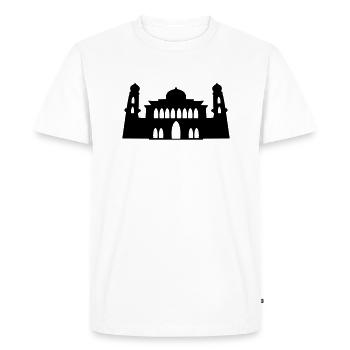 mosquée, silhouette - T-shirt Premium bio Homme - blanc - Devant - Nico (187cm)