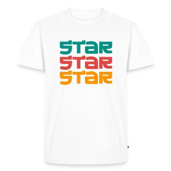 Superstar Star, Starlets et Stars - T-shirt Premium bio Homme - blanc - Devant - Nico (187cm)