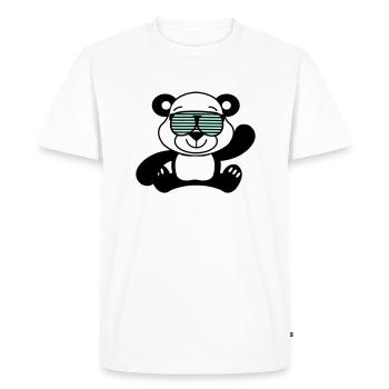 Panda Ours Cool - T-shirt Premium bio Homme - blanc - Devant - Nico (187cm)