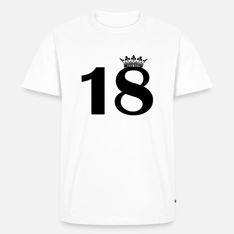 18 krone - Männer Premium Bio T-Shirt - Weiß