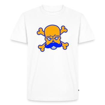 Mr Sir Mr Beard Skull Skull Bone Skeleton - Men's Premium Organic T-Shirt - white - Front - Nico (187cm)