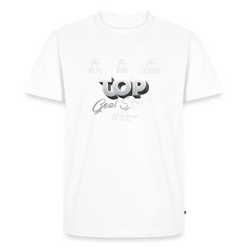 The Myth, The Man, The Legend Walking Football - Men's Premium Organic T-Shirt - white - Front - Nico (187cm)