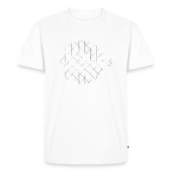 Lines - Men's Premium Organic T-Shirt - white - Front - Nico (187cm)