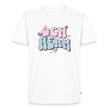 Och herm - I'm sorry, Öcher Platt - Men's Premium Organic T-Shirt - white - Front - Nico (187cm)