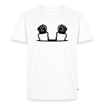 Les poings de lama soulèvent le trou de sol de la rébellion des singes - T-shirt Premium bio Homme - blanc - Devant - Nico (187cm)
