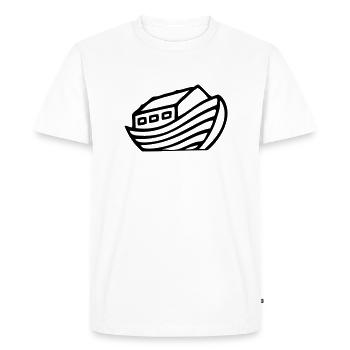 arche1color - T-shirt Premium bio Homme - blanc - Devant - Nico (187cm)