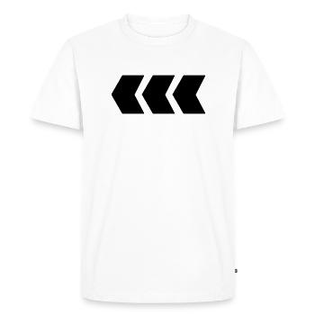 arrow - Men's Premium Organic T-Shirt - white - Front - Nico (187cm)