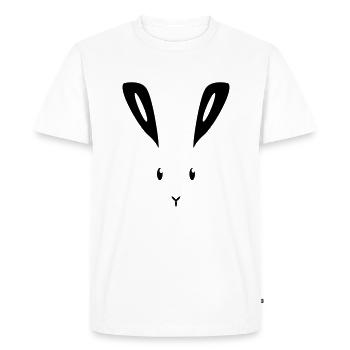 Hare lapin bunny bunny lapin lièvre - T-shirt Premium bio Homme - blanc - Devant - Nico (187cm)