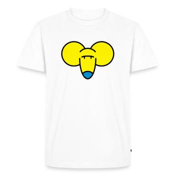 Souris avec de grandes oreilles - T-shirt Premium bio Homme - blanc - Devant - Nico (187cm)