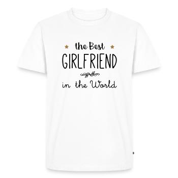 The best girlfriend in the world - T-shirt Premium bio Homme - blanc - Devant - Nico (187cm)
