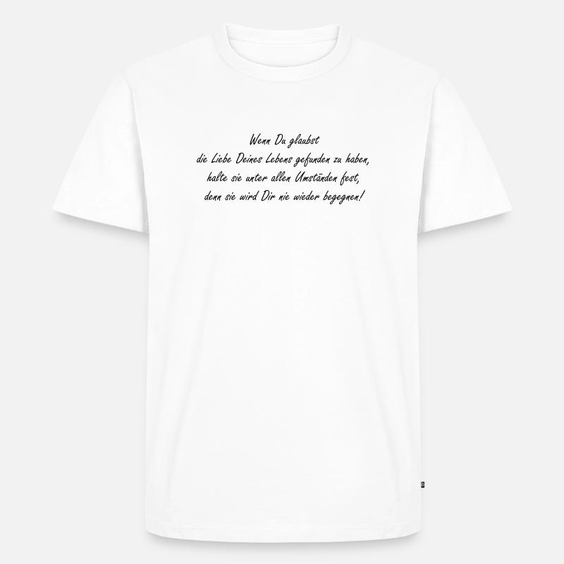 Liebe - Männer Premium Bio T-Shirt - Weiß