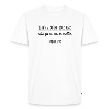 There is only one race - Men's Premium Organic T-Shirt - white - Front - Nico (187cm)