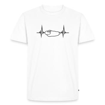 fréquence coeur coeur hot dog puls rôtie broetch - T-shirt Premium bio Homme - blanc - Devant - Nico (187cm)