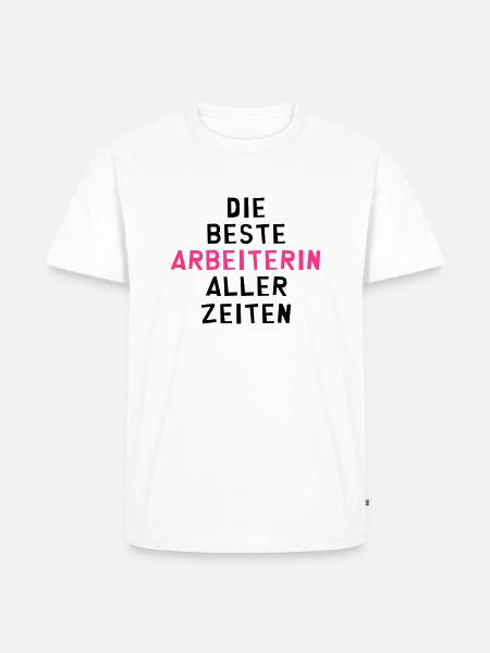 Arbeiter - Arbeiterin - Arbeit - Gewerkschaft - Männer Premium Bio T-Shirt - Weiß