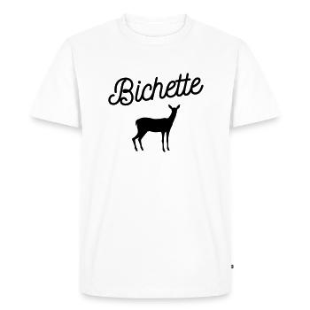 Bichette - T-shirt Premium bio Homme - blanc - Devant - Nico (187cm)