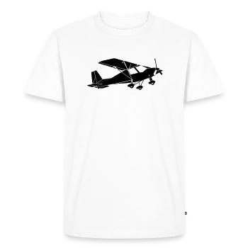 Pilote d'avion aviateur ultra léger UL - T-shirt Premium bio Homme - blanc - Devant - Nico (187cm)