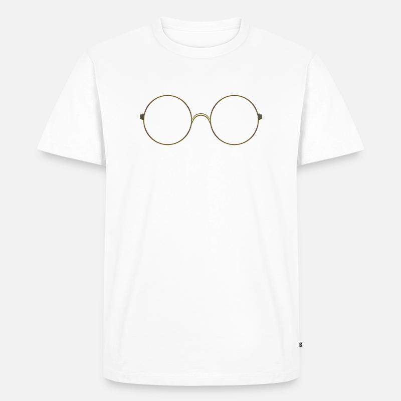 Brille Geschenk - Männer Premium Bio T-Shirt - Weiß