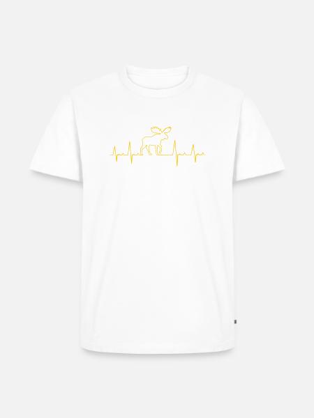 Elch 003 - Männer Premium Bio T-Shirt - Weiß