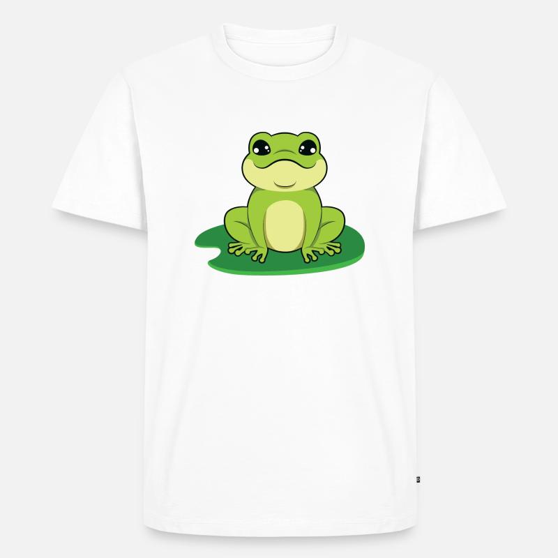 Frosch - Männer Premium Bio T-Shirt - Weiß