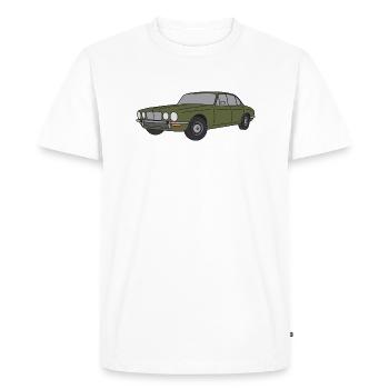 70s XJ Series 2 Juniper Vert - T-shirt Premium bio Homme - blanc - Devant - Nico (187cm)