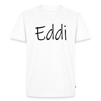 Eddi - Men's Premium Organic T-Shirt - white - Front - Nico (187cm)
