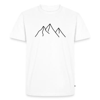 Montagnes - T-shirt Premium bio Homme - blanc - Devant - Nico (187cm)