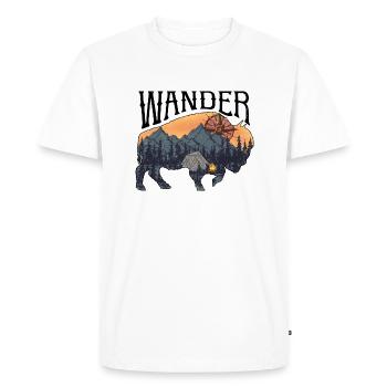 Hiking Camping Camping Outdoor Hiking Tour Hikers - Men's Premium Organic T-Shirt - white - Front - Nico (187cm)