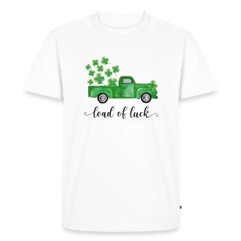 Bonne Saint-Patrick Saint Patrick Irlande Irlandais - T-shirt Premium bio Homme - blanc - Devant - Nico (187cm)