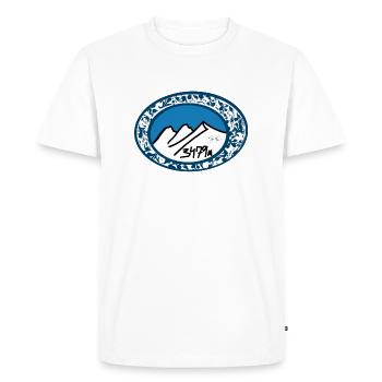 CONCEPTION OVALE DE LA SIERRA NEVADA - T-shirt Premium bio Homme - blanc - Devant - Nico (187cm)
